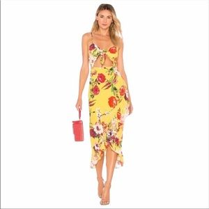 Privacy Please Midi Ruffle Floral Dress